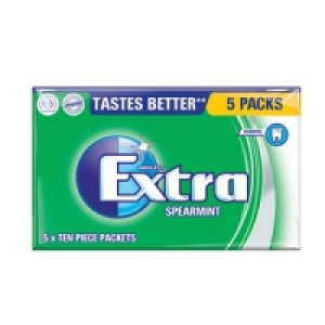 Wrigleys Extra Spearmint Sugarfree 5 x 10 Piece Packets (70