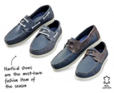 Aldi  Mens Leather Boat Shoes