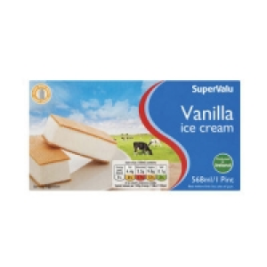 SuperValu Vanilla Ice Cream Pint Block 568ml