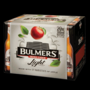 Bulmers Light Bottle Pack 20x300ml 18.00 €
