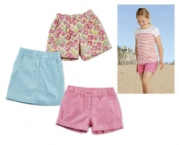Girls Coloured Shorts/Skirt