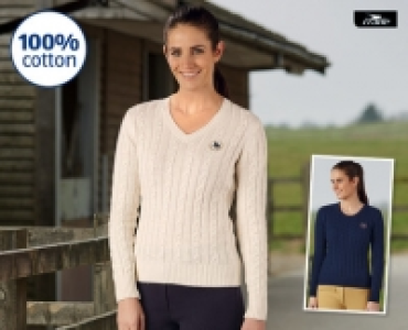 Ladies Cable Knit Sweater