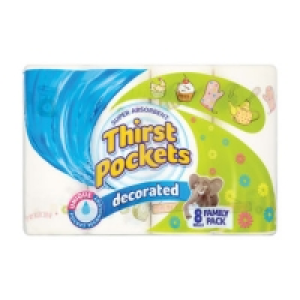 Thirst Pockets Seasonal Kitchen Towel 8 Roll