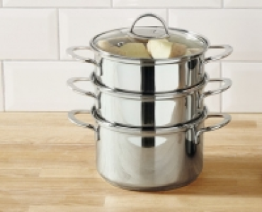 Aldi  Stainless Steel 3 Tier Steamer