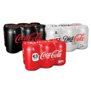 Coca Cola/Diet Coke/Coke Zero 6 x 330ml Can Pack