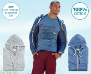 Mens Marl Zipped Hoody
