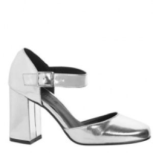Savida Silver Ankle Strap Shoe