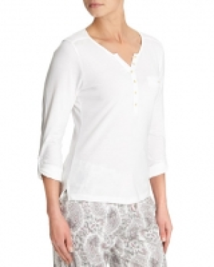 Whispers Cream Grandad Top