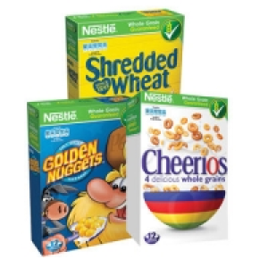 Nestle Cheerios/Golden Nuggets/Shredded Wheat Bitesize 375g