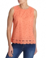 Dunnes Stores  Woven Front Broiderie Top