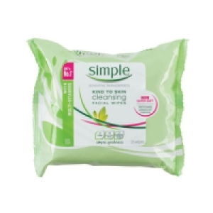 Simple Facial Cleansing Wipes 25pce