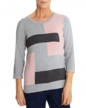 Dunnes Stores Signature Colour Block Knit Jumper