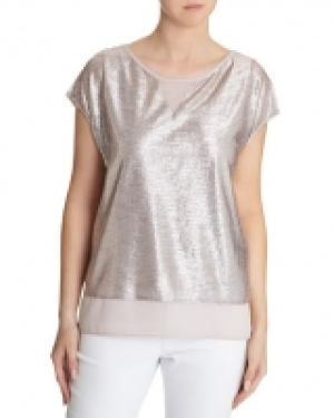 Shimmer Chiffon Trim Top