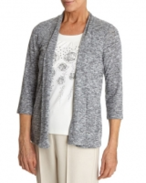 Dunnes Stores Signature Foil Print Cardigan And Mock Top