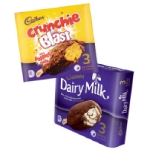 Cadbury Dairy Milk Swirl/Crunchie Blast Ice Cream 3 Pack 300