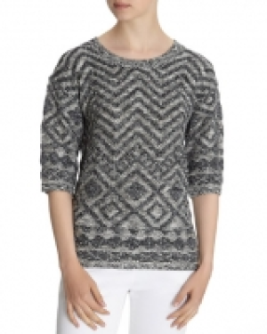 Twist Pattern Crew-Neck Jumper