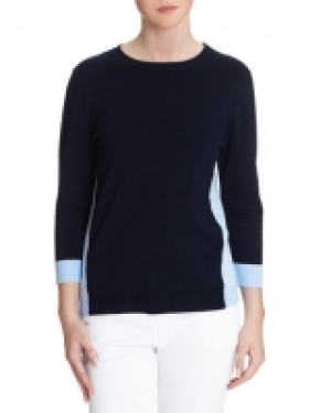Colour Block Crew-Neck Jumper