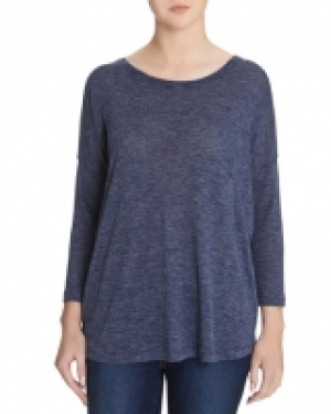 Long-Sleeved Fine Knit Batwing Top