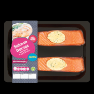 Centra Salmon Darnes with Garlic & Herb Butter 240g