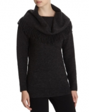 Tassel Cowl-Neck Jumper