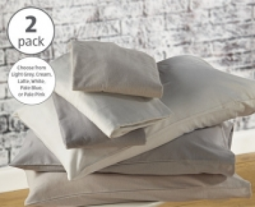 Brushed Cotton Pillowcase Pair