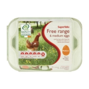 SuperValu Medium Free Range Eggs 6pce