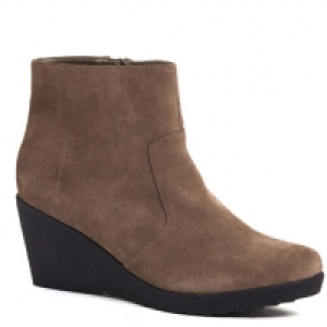 Suede Crepe Wedges