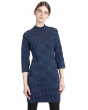 Savida Jacquard Funnel-Neck Dress