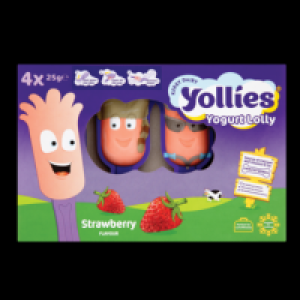 Yollies Strawberry Yogurt Lolly 4pk 100g