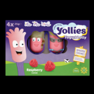 Yollies Raspberry Yogurt Lolly 4pk 100g