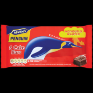 McVities Penguin Cake Bars 5pk 142g