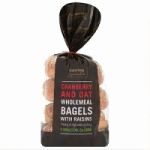 SuperValu Signature Tastes Cranberry & Wholemeal Bagels 340g