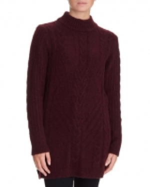 Cable Knit Long-Line Tunic