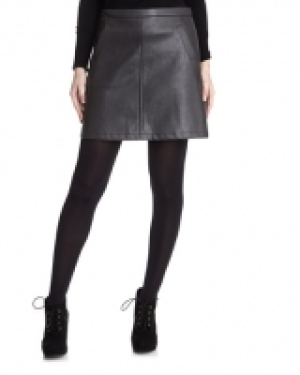 PU A-Line Mini Skirt