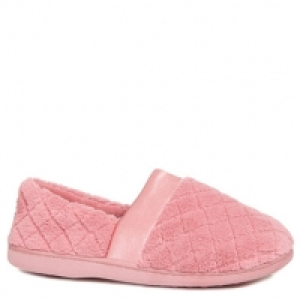 Quilted Satin Slippers
