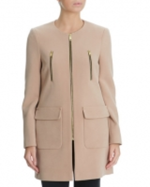 Camel Zipped Coat