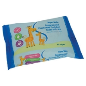 SuperValu Flushable Toddler Wipes 60pce