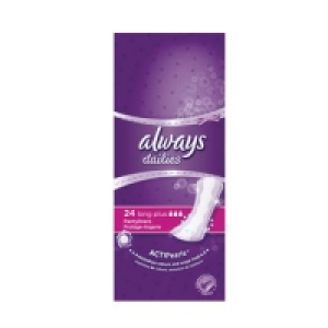 Always Dailies Pantyliners Long Plus 24 Count