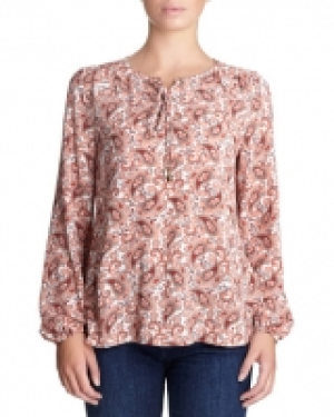 Eyelet Tie-Neck Top