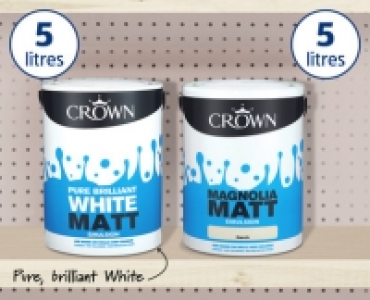 Crown Emulsion Paint White/Magnolia