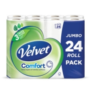 Velvet Comfort Jumbo Roll 24 Pack