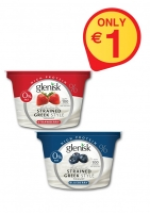 GLENISK 0% Fat Greek Protein Yogurt Range