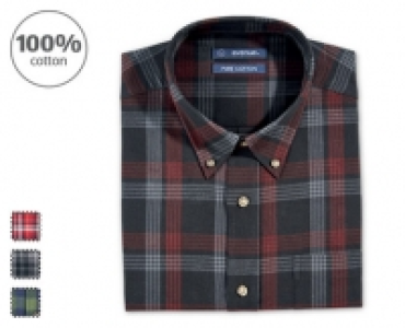 Mens Brushed Cotton Check Shirt