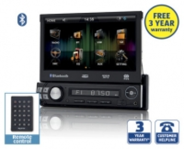 Aldi  Bluetooth&reg; Car Stereo with 7 Inch Flip Up Multimedia Display