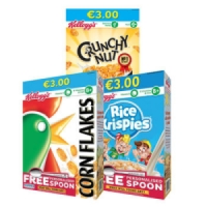 Kelloggs Corn Flakes/Rice Krispies/Crunchy Nut 500g - 750g