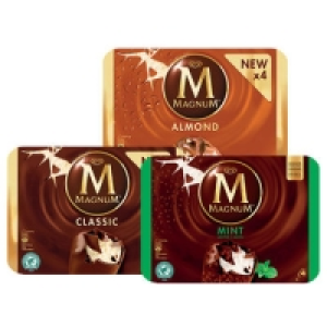 Magnum Classic/ White/ Almond/ Mint Ice Cream 4 Pack 440ml