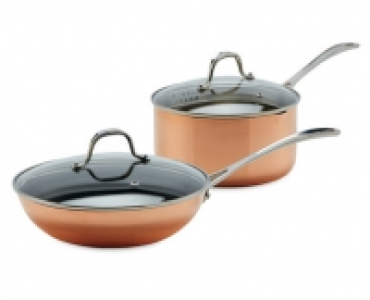 Aldi  Tri-Ply Copper Saucepans and Frying Pan