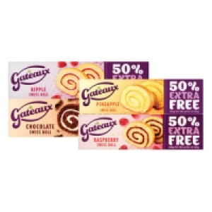 Gateaux Chocolate/Raspberry/Pineapple/Ripple Swiss Roll 285g