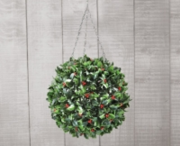 Holly Effect Topiary Ball