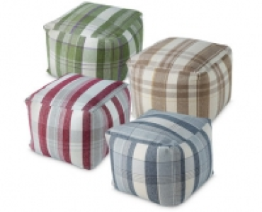 Chenille Check Bean Cube